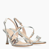 Albano Sandalo con Tacco Argento